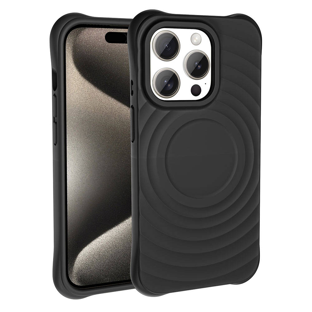 Apple iPhone 15 Pro Max Uyumlu Magsafe Şarj Özellikli Airbagli Mat Görünümlü Zore Hepi Kapak - 6