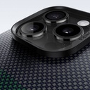 Apple iPhone 15 Pro Max Uyumlu Kılıf Magsafe Şarj Özellikli Karbon Fiber Tasarımlı Benks Aurora ArmorAir Kevlar Kapak - 5