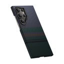 Samsung Galaxy S24 Ultra Uyumlu Kılıf Magsafe Şarj Özellikli Karbon Fiber Tasarımlı Benks Aurora ArmorAir Kevlar Kapak - 2