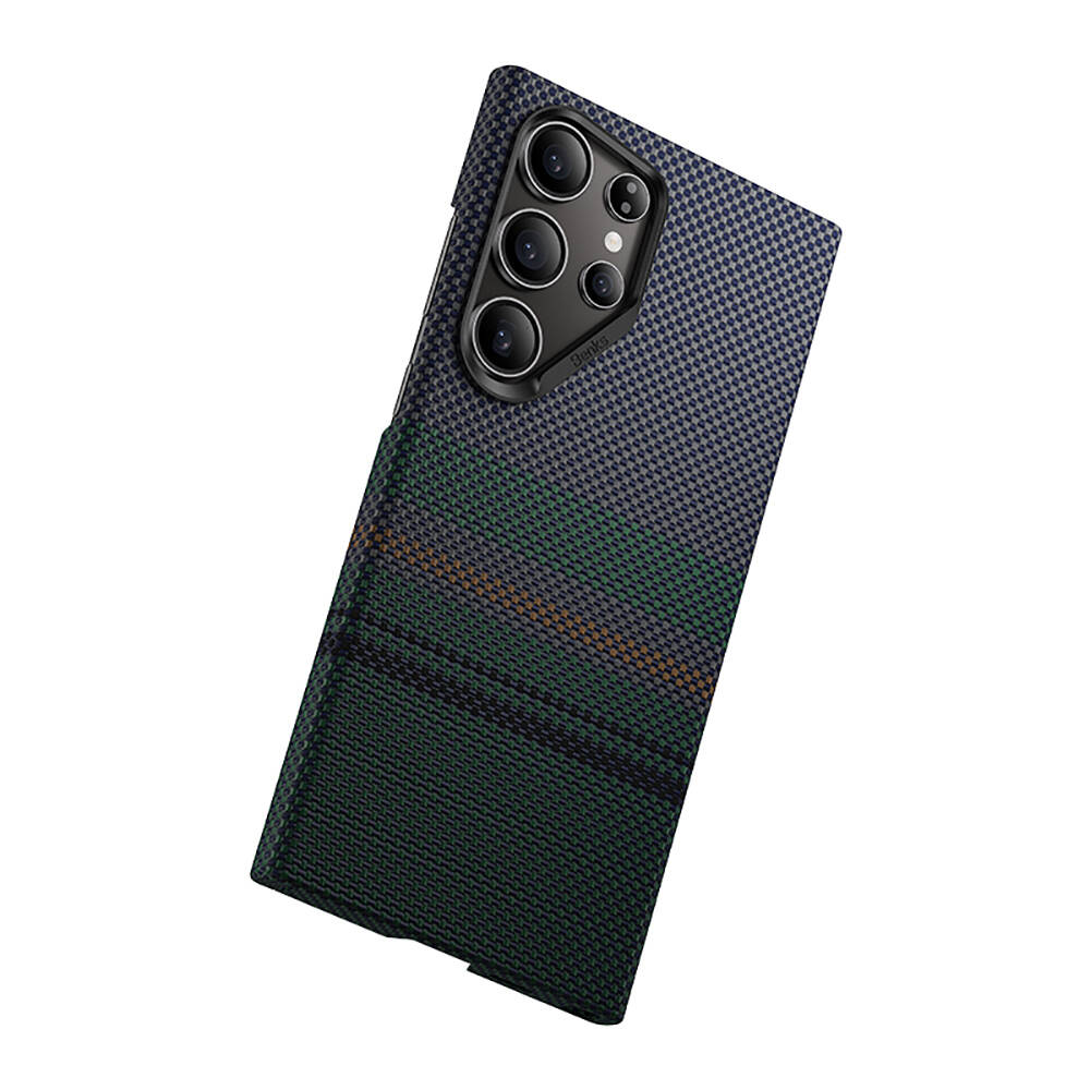 Samsung Galaxy S24 Ultra Uyumlu Kılıf Magsafe Şarj Özellikli Karbon Fiber Tasarımlı Benks Aurora ArmorAir Kevlar Kapak - 3