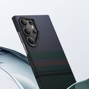 Samsung Galaxy S24 Ultra Uyumlu Kılıf Magsafe Şarj Özellikli Karbon Fiber Tasarımlı Benks Aurora ArmorAir Kevlar Kapak - 7