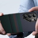 Samsung Galaxy S24 Ultra Uyumlu Kılıf Magsafe Şarj Özellikli Karbon Fiber Tasarımlı Benks Aurora ArmorAir Kevlar Kapak - 9