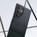 Samsung Galaxy S24 Ultra Uyumlu Kılıf Magsafe Şarj Özellikli Karbon Fiber Tasarımlı Benks Aurora ArmorAir Kevlar Kapak - 10