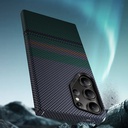 Samsung Galaxy S24 Ultra Uyumlu Kılıf Magsafe Şarj Özellikli Karbon Fiber Tasarımlı Benks Aurora ArmorAir Kevlar Kapak - 11