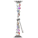 Apple Watch 44mm Uyumlu Zore KRD-115 Renkli Taş Tasarımlı Kordon - 6