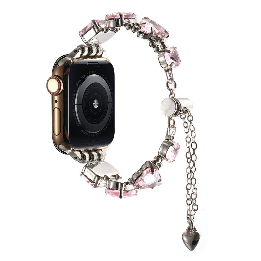 Apple Watch 40mm Uyumlu Zore KRD-115 Renkli Taş Tasarımlı Kordon - 5