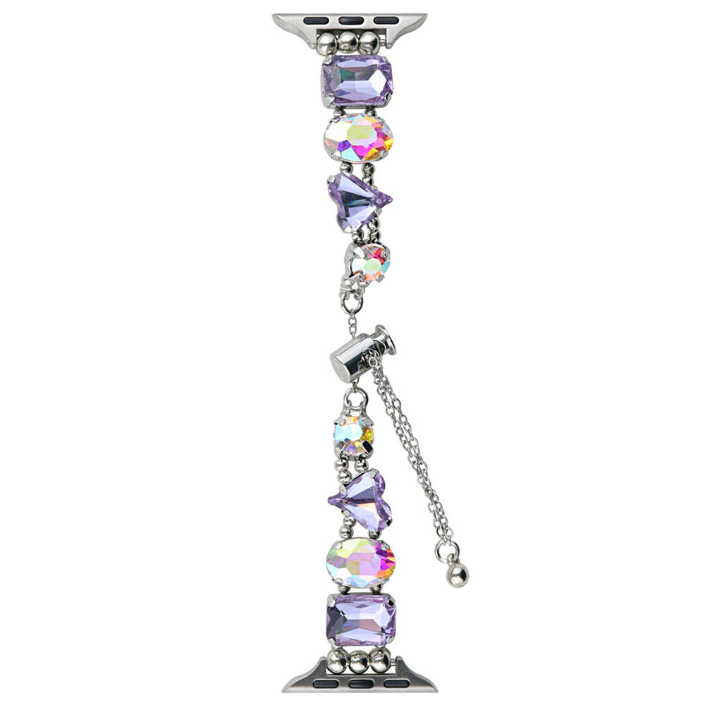 Apple Watch Ultra 49mm Uyumlu Zore KRD-115 Renkli Taş Tasarımlı Kordon - 7