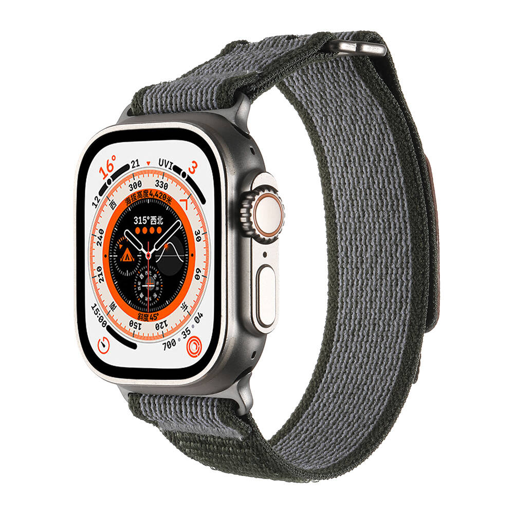 Apple Watch Ultra 49mm Uyumlu Hasır Kordon Zore KRD-106 Strap Kayış - 4