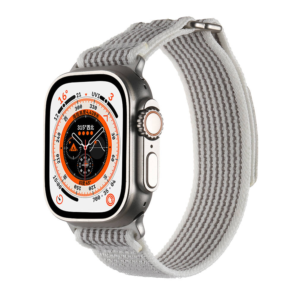 Apple Watch Ultra 49mm Uyumlu Hasır Kordon Zore KRD-106 Strap Kayış - 5