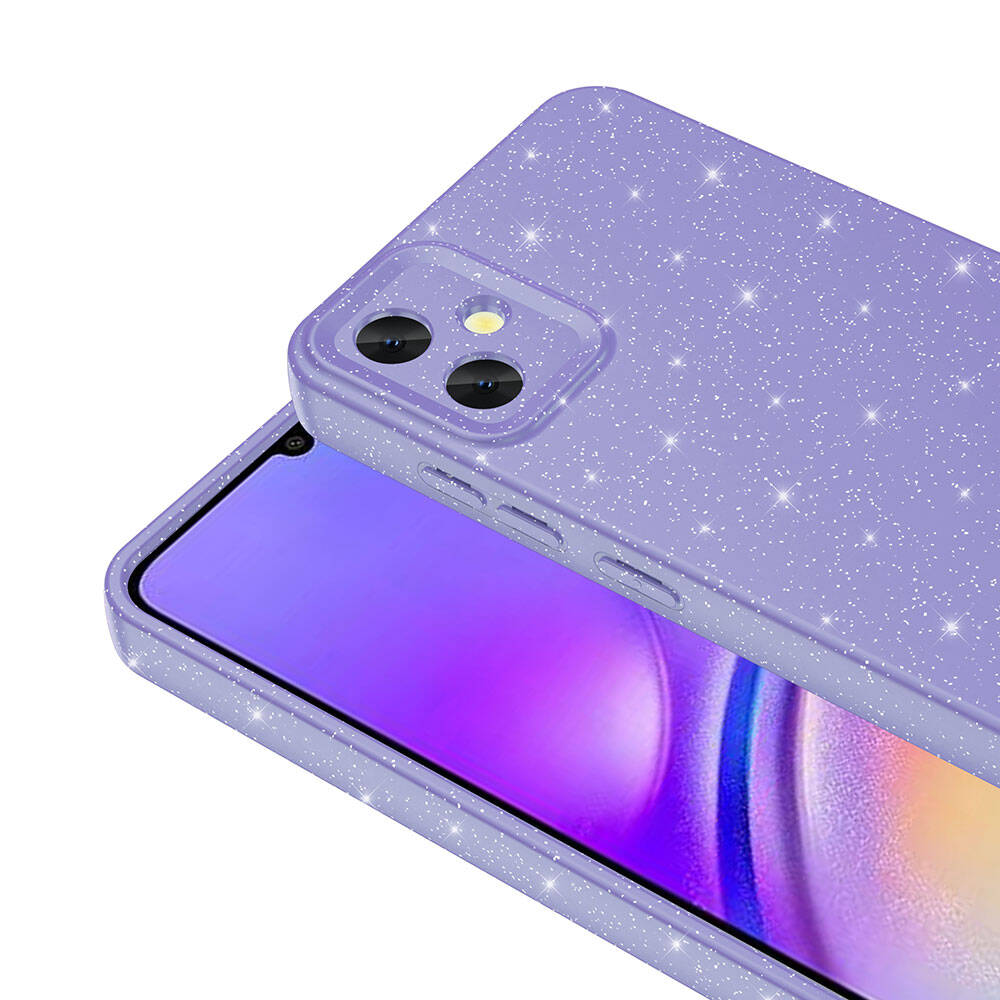 Samsung Galaxy A05 Uyumlu Kılıf Kamera Korumalı Simli Lüks Zore Koton Kapak - 7