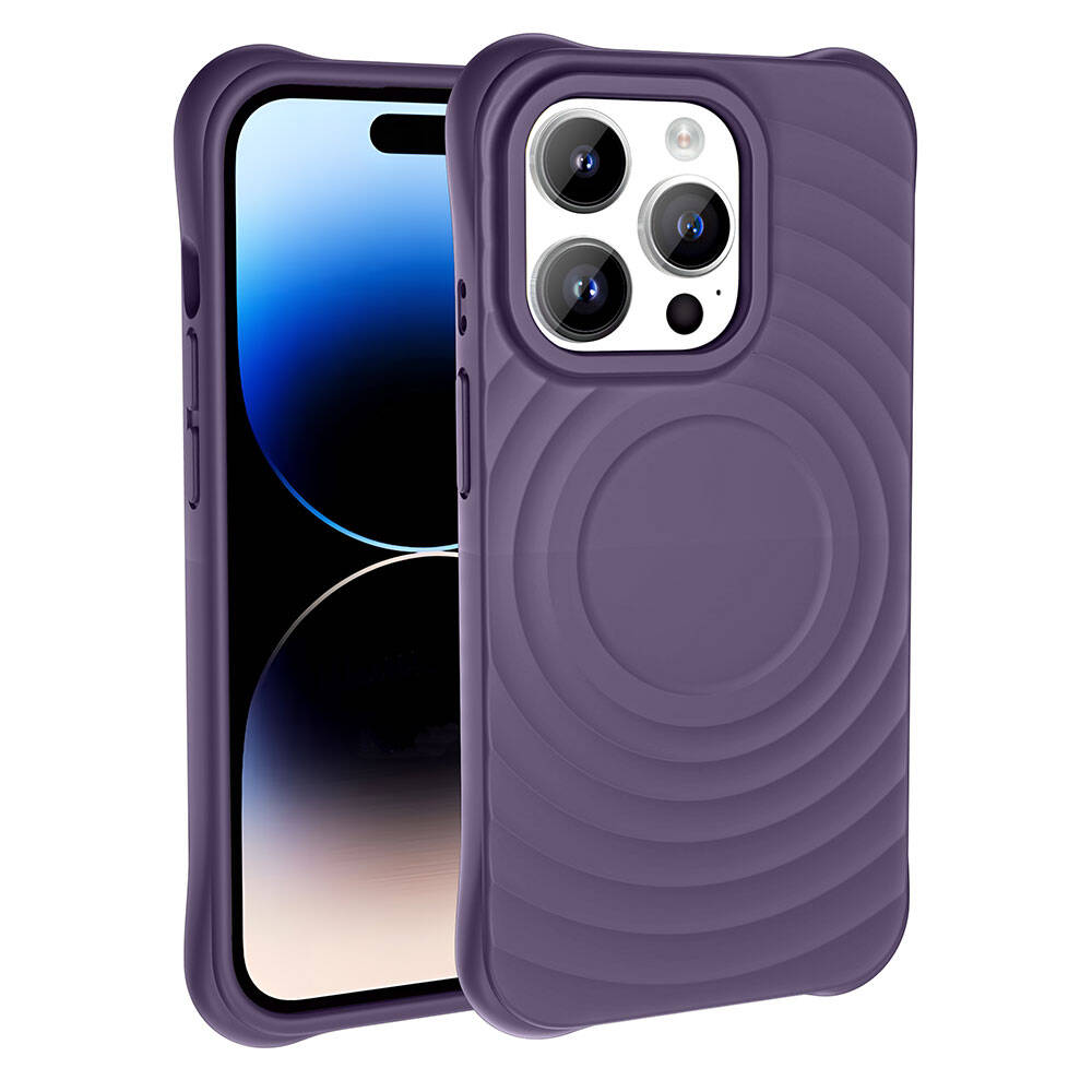 Apple iPhone 14 Pro Uyumlu Magsafe Şarj Özellikli Airbagli Mat Görünümlü Zore Hepi Kapak - 1