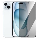 Apple iPhone 15 Uyumlu Wiwu GT-011 Anti-Bakteriyel Özellikli Polimer Oleofobik Kaplama Temperli Privacy Cam Ekran Koruyucu - 1