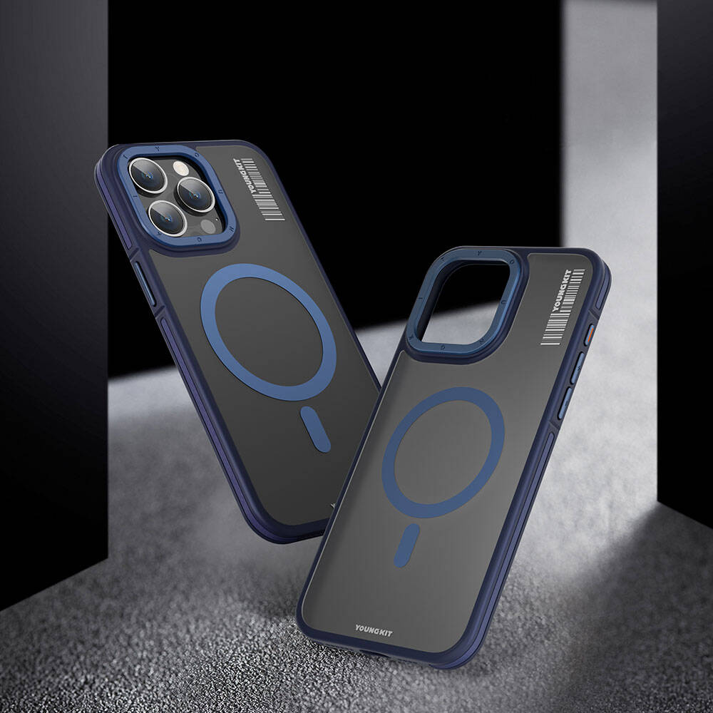 Apple iPhone 13 Pro Max Uyumlu Kılıf Magsafe Şarj Özellikli Youngkit Rock Sand Serisi Kapak - 2