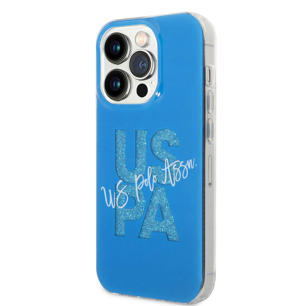 Apple iPhone 15 Pro Max Uyumlu Kılıf U.S. Polo Assn. Orjinal Lisanslı Simli Parlak Alfabe Tasarım Kapak - 7