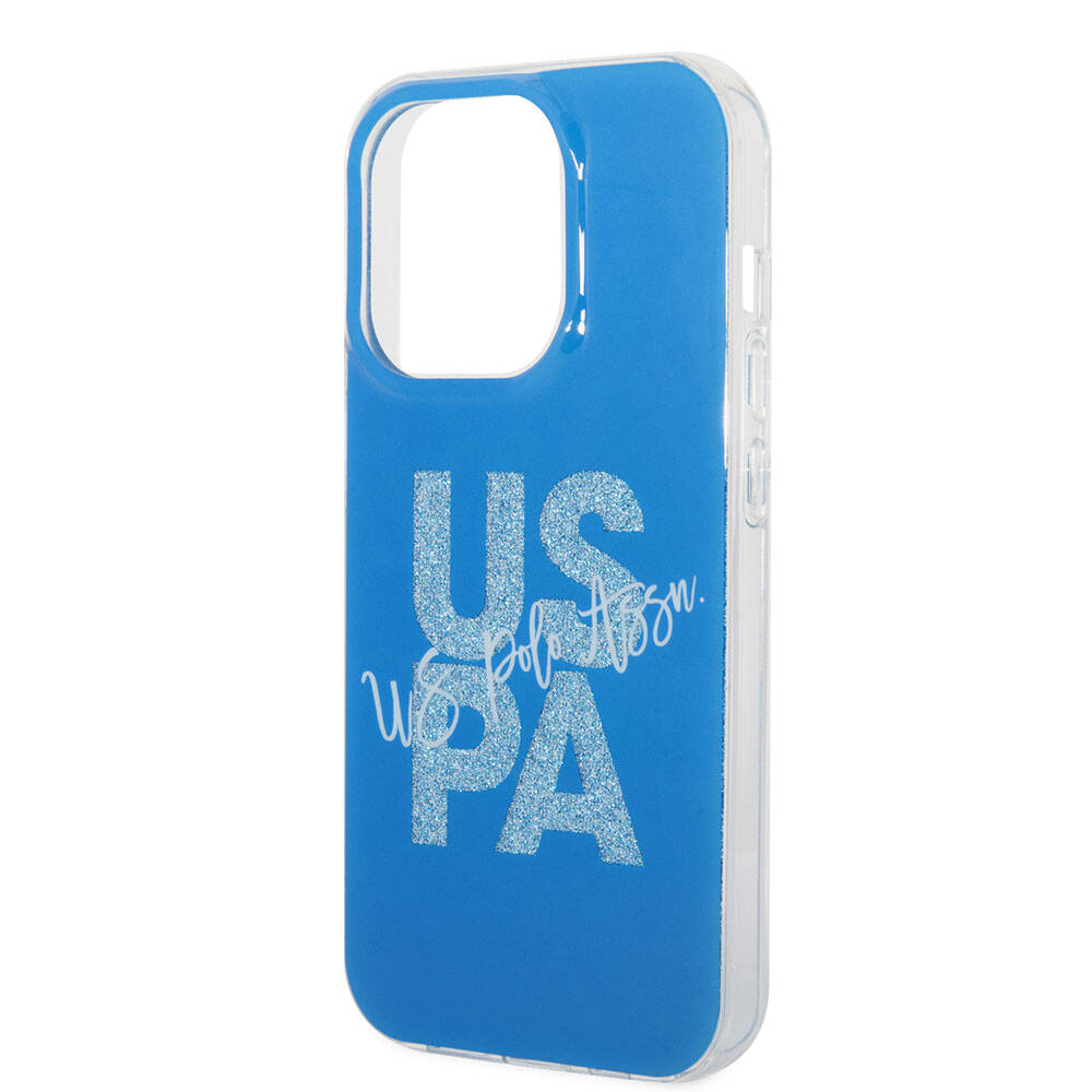 Apple iPhone 15 Pro Max Uyumlu Kılıf U.S. Polo Assn. Orjinal Lisanslı Simli Parlak Alfabe Tasarım Kapak - 11