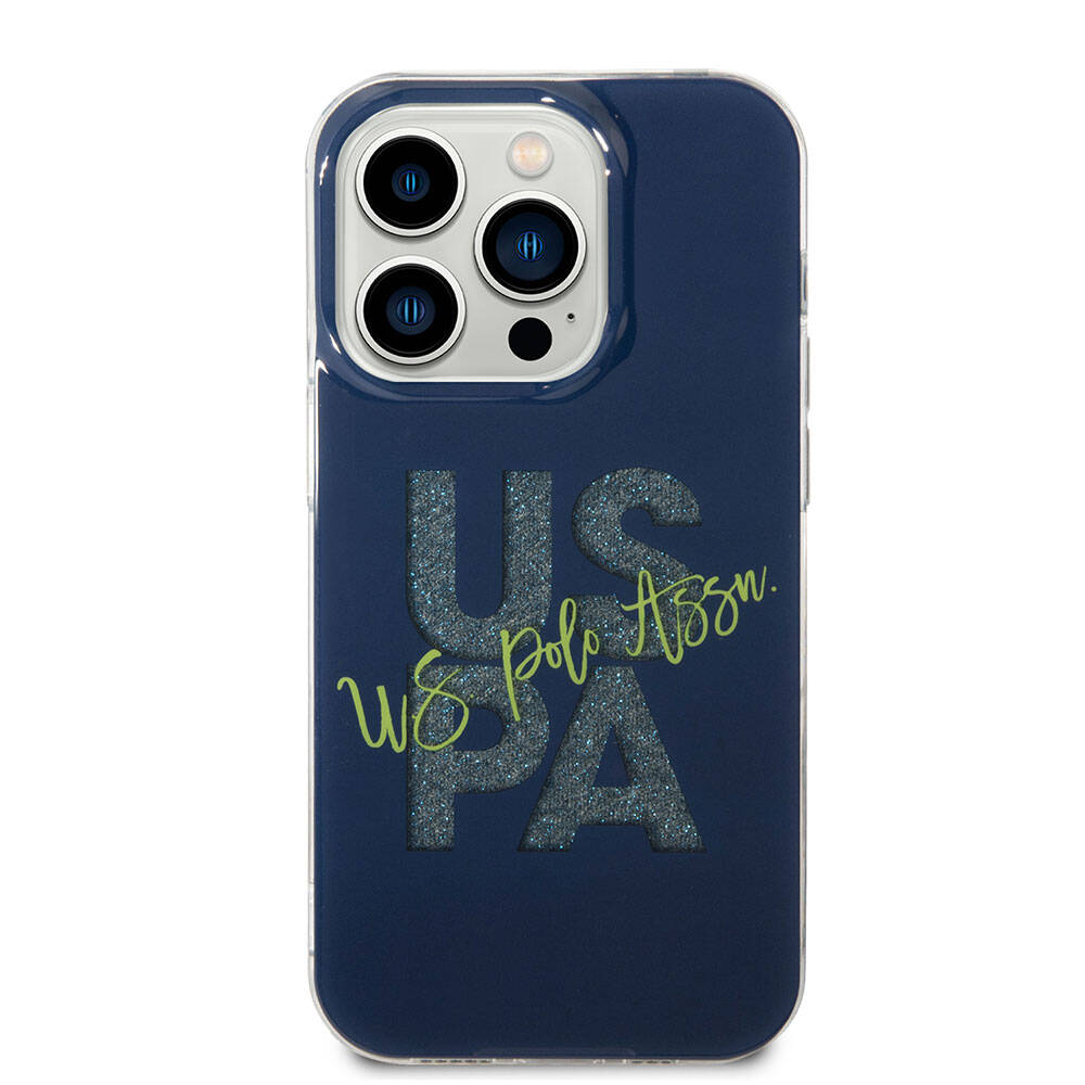 Apple iPhone 15 Pro Max Uyumlu Kılıf U.S. Polo Assn. Orjinal Lisanslı Simli Parlak Alfabe Tasarım Kapak - 16