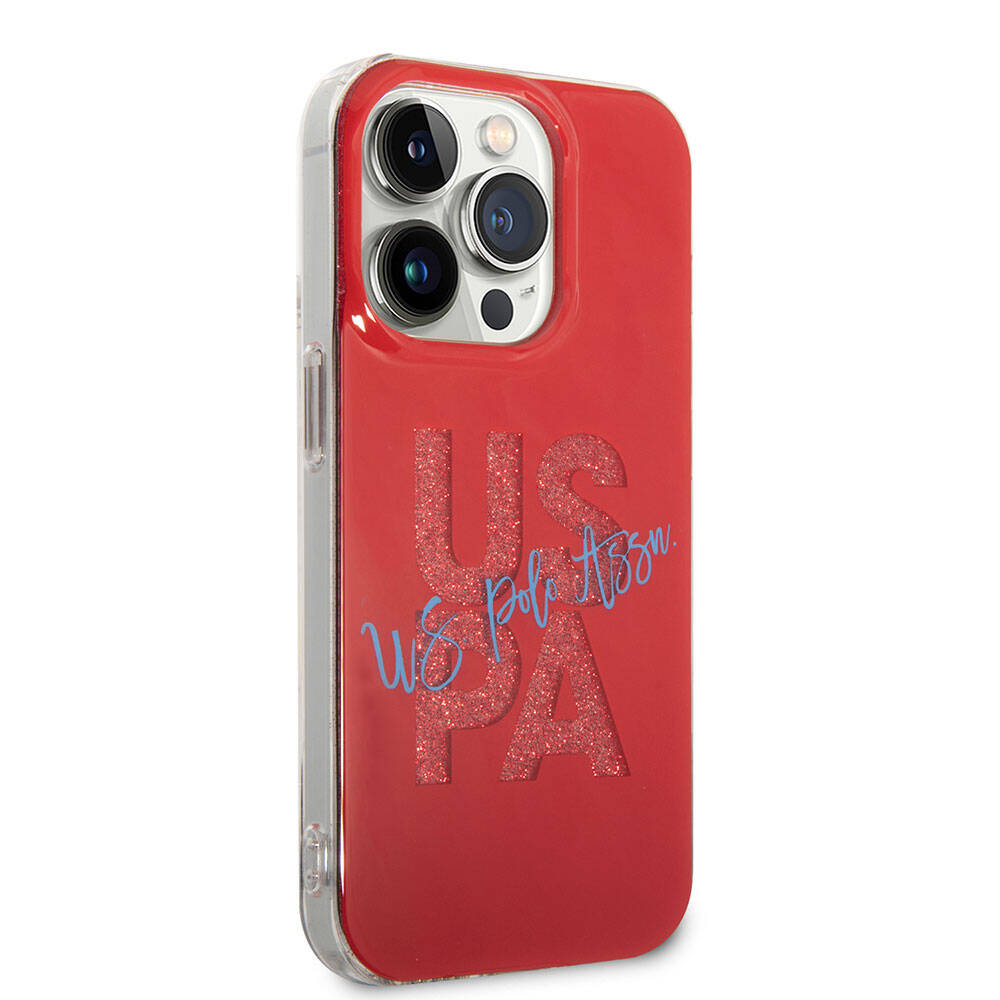 Apple iPhone 15 Pro Max Uyumlu Kılıf U.S. Polo Assn. Orjinal Lisanslı Simli Parlak Alfabe Tasarım Kapak - 24