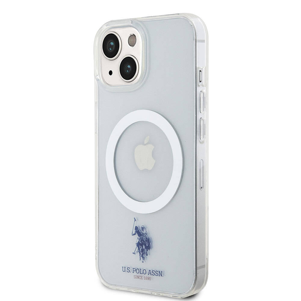 Apple iPhone 15 Uyumlu Kılıf U.S. Polo Assn. Orjinal Lisanslı Magsafe Şarj Özellikli Transparan Tasarım Kapak - 1