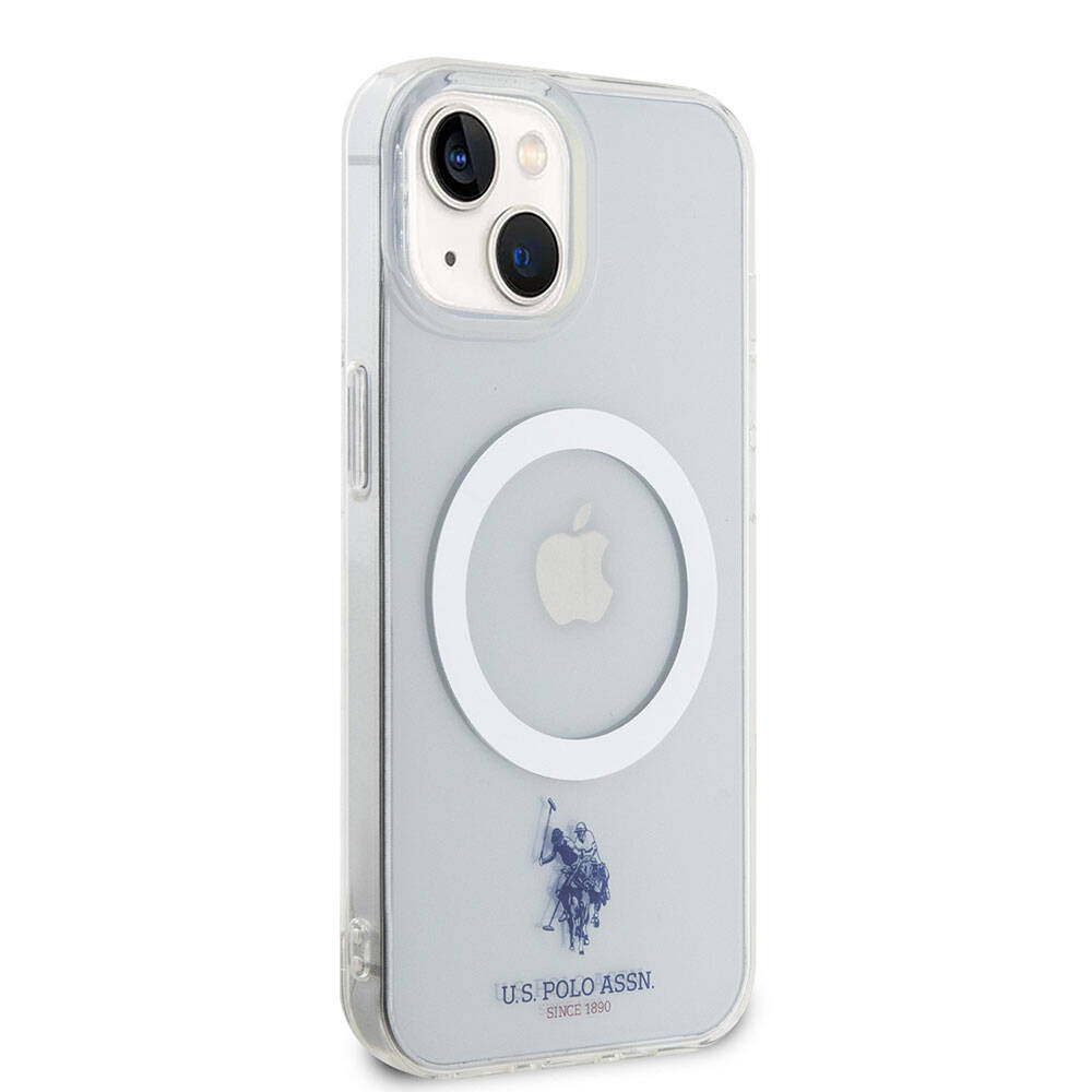 Apple iPhone 15 Uyumlu Kılıf U.S. Polo Assn. Orjinal Lisanslı Magsafe Şarj Özellikli Transparan Tasarım Kapak - 3