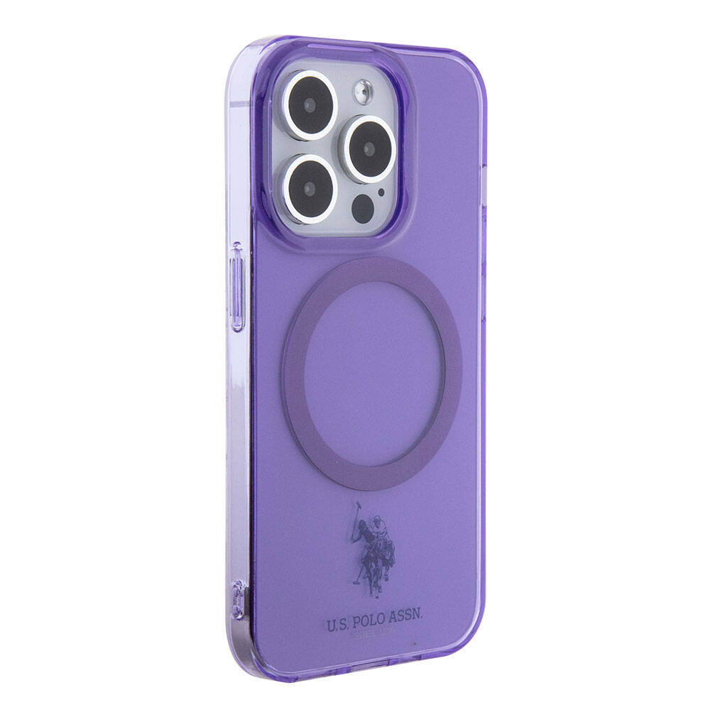 Apple iPhone 15 Pro Max Uyumlu Kılıf U.S. Polo Assn. Orjinal Lisanslı Magsafe Şarj Özellikli Transparan Tasarım Kapak - 3