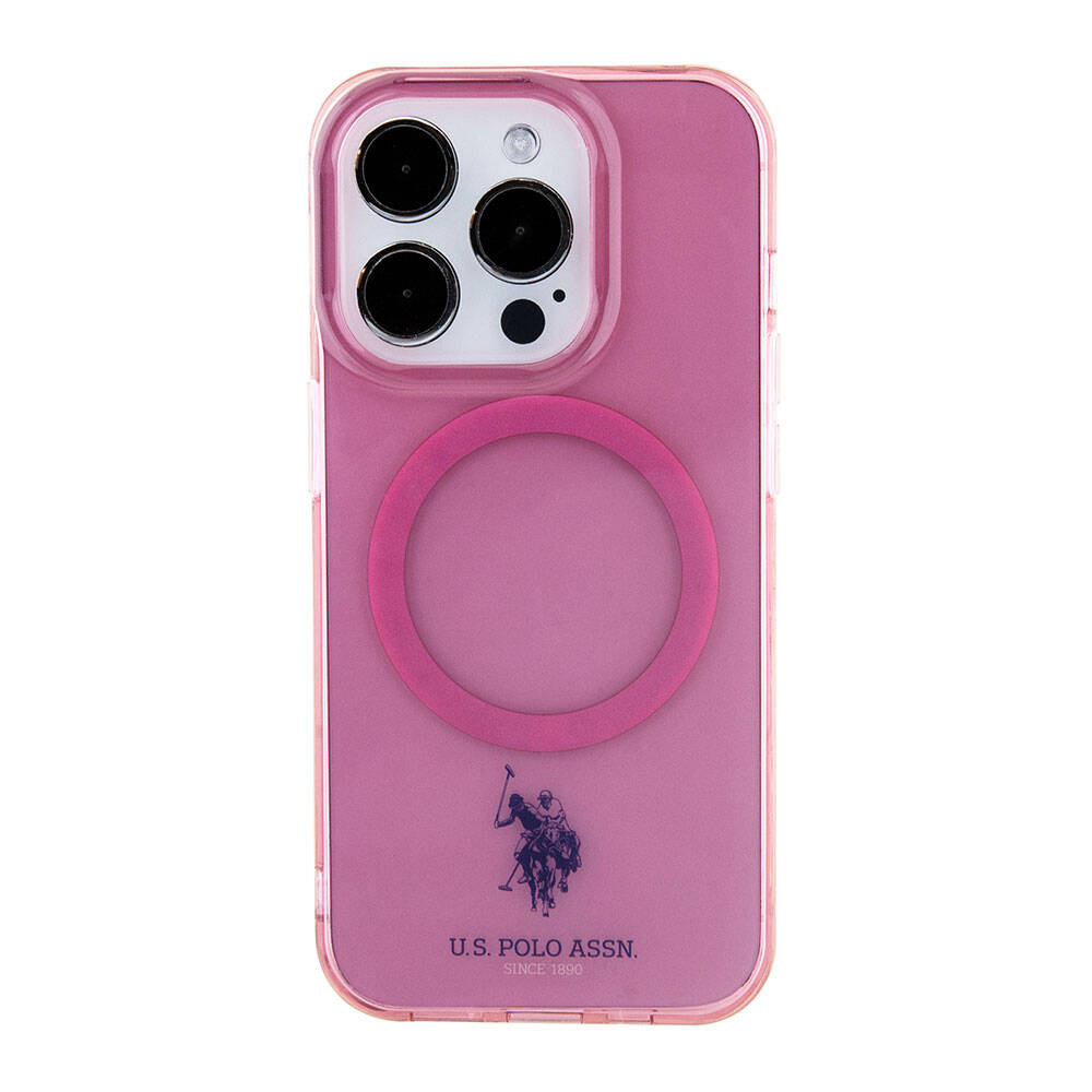 Apple iPhone 15 Pro Max Uyumlu Kılıf U.S. Polo Assn. Orjinal Lisanslı Magsafe Şarj Özellikli Transparan Tasarım Kapak - 16