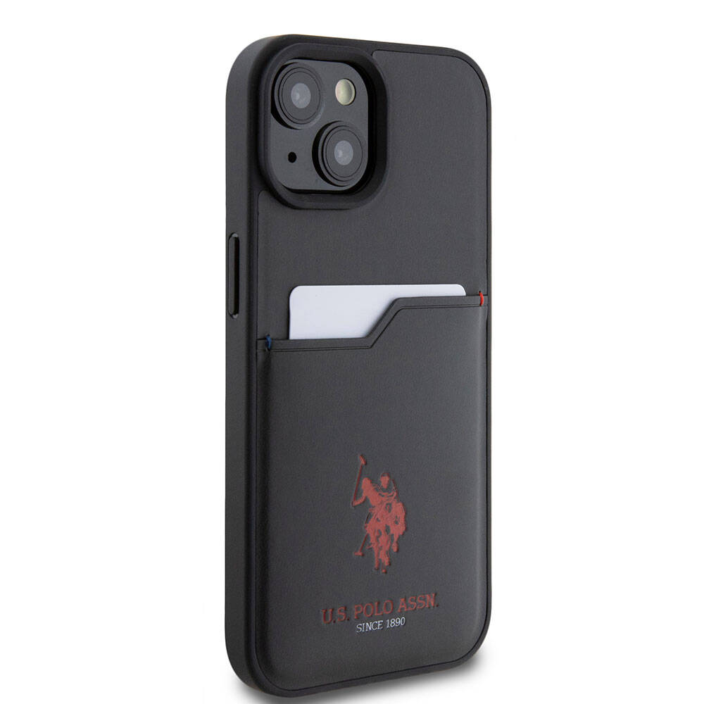 Apple iPhone 15 Uyumlu Kılıf U.S. Polo Assn. Orjinal Lisanslı Baskı Logolu PU Kartlıklı Kapak - 10