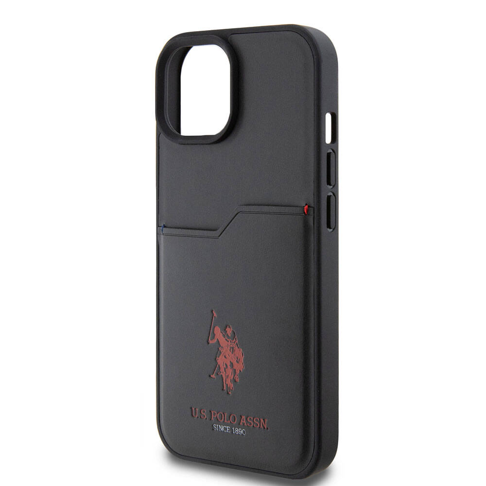 Apple iPhone 15 Uyumlu Kılıf U.S. Polo Assn. Orjinal Lisanslı Baskı Logolu PU Kartlıklı Kapak - 12