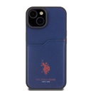 Apple iPhone 15 Uyumlu Kılıf U.S. Polo Assn. Orjinal Lisanslı Baskı Logolu PU Kartlıklı Kapak - 22