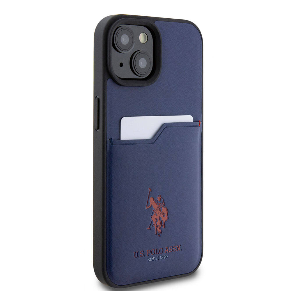 Apple iPhone 15 Uyumlu Kılıf U.S. Polo Assn. Orjinal Lisanslı Baskı Logolu PU Kartlıklı Kapak - 23