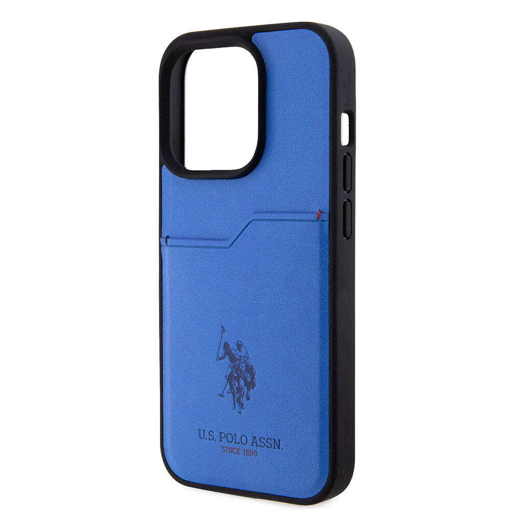 Apple iPhone 15 Pro Uyumlu Kılıf U.S. Polo Assn. Orjinal Lisanslı Baskı Logolu PU Kartlıklı Kapak - 12