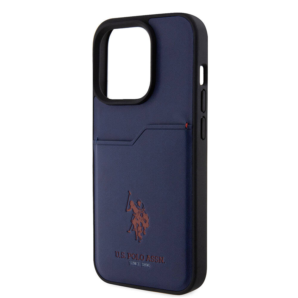 Apple iPhone 15 Pro Uyumlu Kılıf U.S. Polo Assn. Orjinal Lisanslı Baskı Logolu PU Kartlıklı Kapak - 19