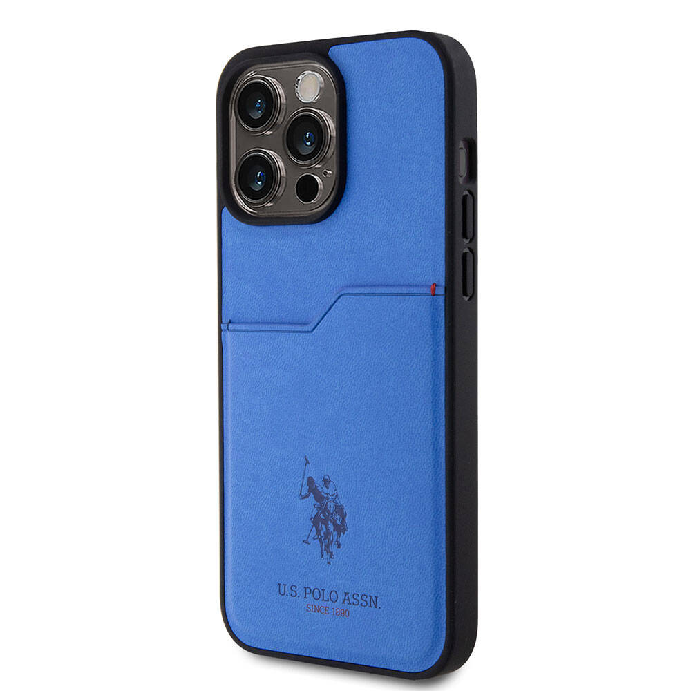 Apple iPhone 15 Pro Max Uyumlu Kılıf U.S. Polo Assn. Orjinal Lisanslı Baskı Logolu PU Kartlıklı Kapak - 1