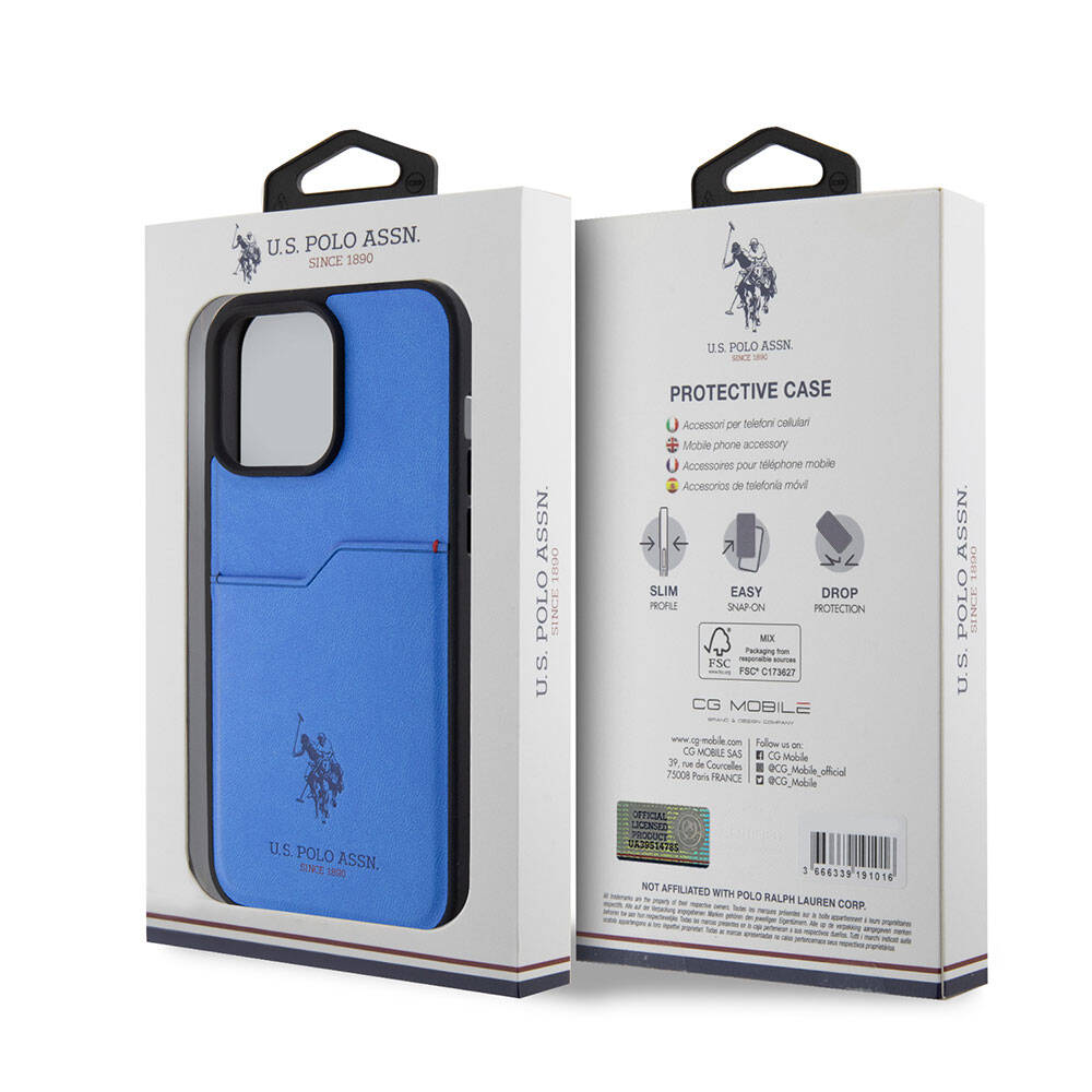 Apple iPhone 15 Pro Max Uyumlu Kılıf U.S. Polo Assn. Orjinal Lisanslı Baskı Logolu PU Kartlıklı Kapak - 7