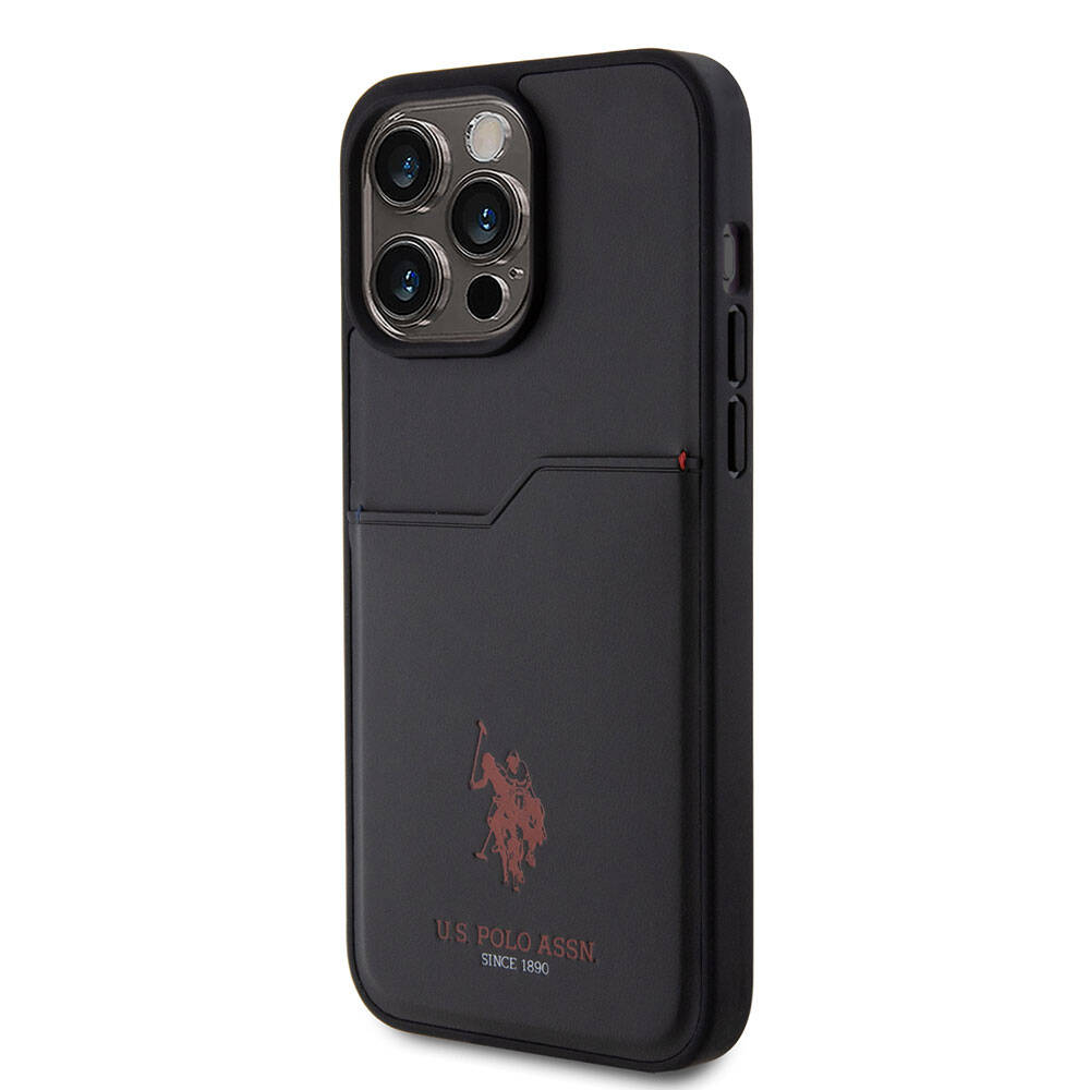 Apple iPhone 15 Pro Max Uyumlu Kılıf U.S. Polo Assn. Orjinal Lisanslı Baskı Logolu PU Kartlıklı Kapak - 8