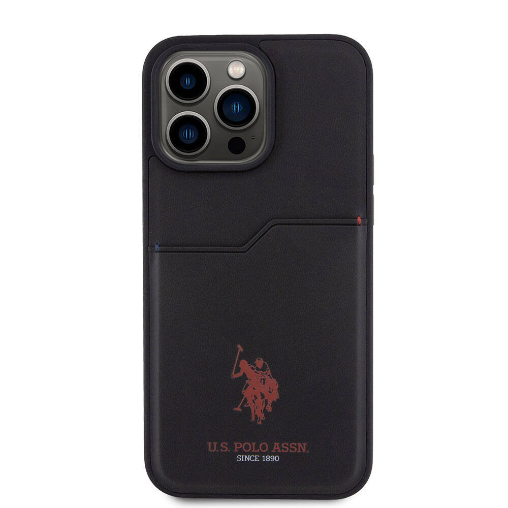 Apple iPhone 15 Pro Max Uyumlu Kılıf U.S. Polo Assn. Orjinal Lisanslı Baskı Logolu PU Kartlıklı Kapak - 9