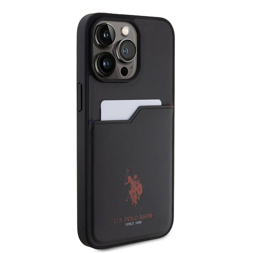 Apple iPhone 15 Pro Max Uyumlu Kılıf U.S. Polo Assn. Orjinal Lisanslı Baskı Logolu PU Kartlıklı Kapak - 10