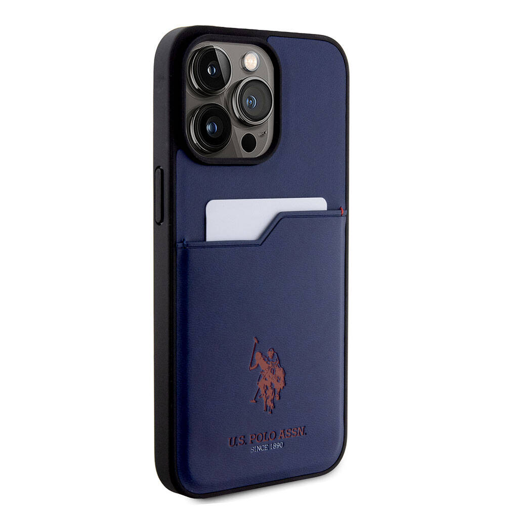 Apple iPhone 15 Pro Max Uyumlu Kılıf U.S. Polo Assn. Orjinal Lisanslı Baskı Logolu PU Kartlıklı Kapak - 17