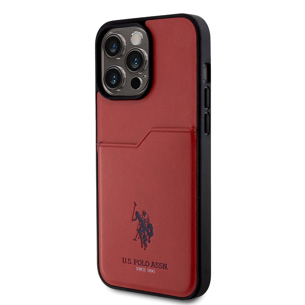 Apple iPhone 15 Pro Max Uyumlu Kılıf U.S. Polo Assn. Orjinal Lisanslı Baskı Logolu PU Kartlıklı Kapak - 22