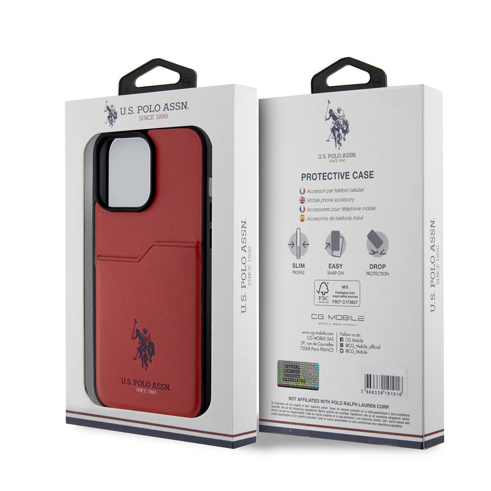 Apple iPhone 15 Pro Max Uyumlu Kılıf U.S. Polo Assn. Orjinal Lisanslı Baskı Logolu PU Kartlıklı Kapak - 28