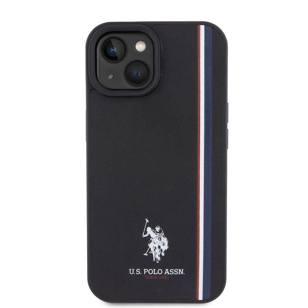 Apple iPhone 15 Uyumlu Kılıf U.S. Polo Assn. Orjinal Lisanslı Üç Renk Şerit Tasarımlı Baskı Logolu Kapak - 9