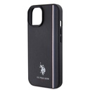 Apple iPhone 15 Uyumlu Kılıf U.S. Polo Assn. Orjinal Lisanslı Üç Renk Şerit Tasarımlı Baskı Logolu Kapak - 12