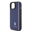 Apple iPhone 15 Uyumlu Kılıf U.S. Polo Assn. Orjinal Lisanslı Üç Renk Şerit Tasarımlı Baskı Logolu Kapak - 19
