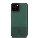 Apple iPhone 15 Uyumlu Kılıf U.S. Polo Assn. Orjinal Lisanslı Suni Deri Arka Yüzey Baskı Logolu Örgü Desenli Kapak - 2