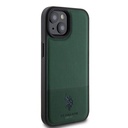 Apple iPhone 15 Uyumlu Kılıf U.S. Polo Assn. Orjinal Lisanslı Suni Deri Arka Yüzey Baskı Logolu Örgü Desenli Kapak - 3