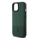 Apple iPhone 15 Uyumlu Kılıf U.S. Polo Assn. Orjinal Lisanslı Suni Deri Arka Yüzey Baskı Logolu Örgü Desenli Kapak - 5