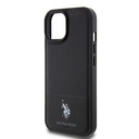 Apple iPhone 15 Uyumlu Kılıf U.S. Polo Assn. Orjinal Lisanslı Suni Deri Arka Yüzey Baskı Logolu Örgü Desenli Kapak - 12