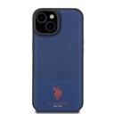 Apple iPhone 15 Uyumlu Kılıf U.S. Polo Assn. Orjinal Lisanslı Suni Deri Arka Yüzey Baskı Logolu Örgü Desenli Kapak - 16