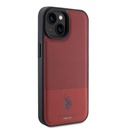 Apple iPhone 15 Uyumlu Kılıf U.S. Polo Assn. Orjinal Lisanslı Suni Deri Arka Yüzey Baskı Logolu Örgü Desenli Kapak - 24