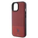Apple iPhone 15 Uyumlu Kılıf U.S. Polo Assn. Orjinal Lisanslı Suni Deri Arka Yüzey Baskı Logolu Örgü Desenli Kapak - 26