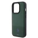 Apple iPhone 15 Pro Uyumlu Kılıf U.S. Polo Assn. Orjinal Lisanslı Suni Deri Arka Yüzey Baskı Logolu Örgü Desenli Kapak - 19